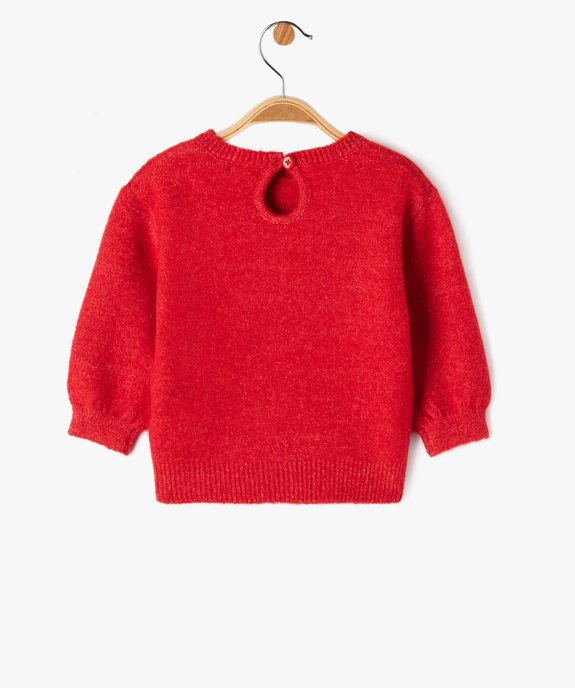 Pull à motif spécial Noël bébé fille vue3 - GEMO(BEBE DEBT) - GEMO