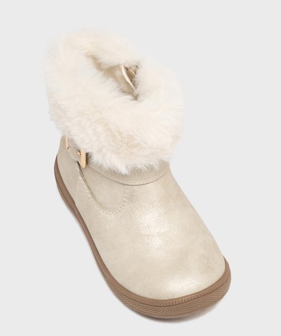 Boots fourrées à col duveteux et zip bébé fille vue5 - LOVELY WINGS - GEMO