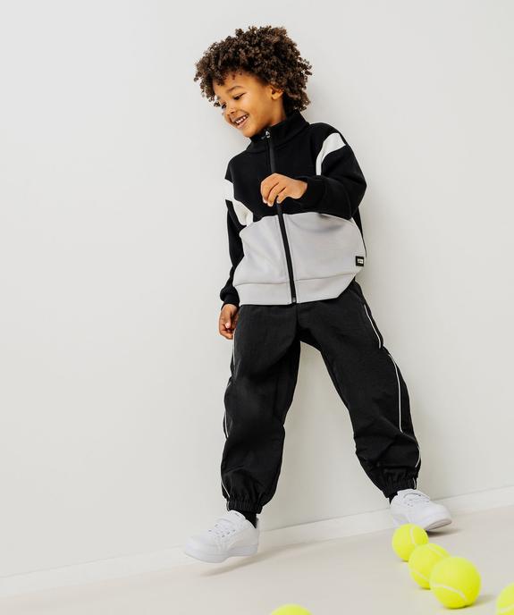 Sweat de sport tricolore fermeture zippée garçon vue4 - GEMO (ENFANT) - GEMO