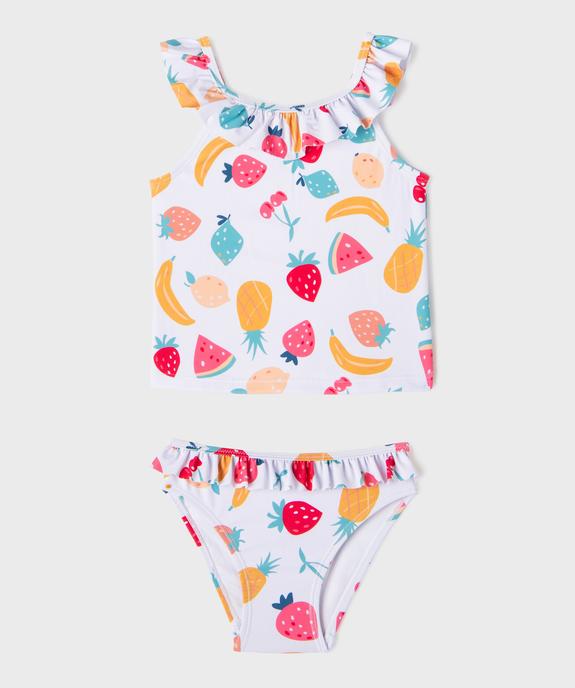 Maillot de bain 2 pièces à motifs fruits bébé fille vue3 - GEMO(BEBE DEBT) - GEMO
