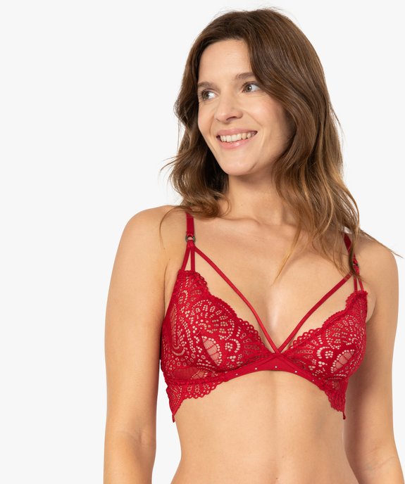 Soutien-gorge triangle sans armatures avec strass vue1 - GEMO(HOMWR FEM) - GEMO