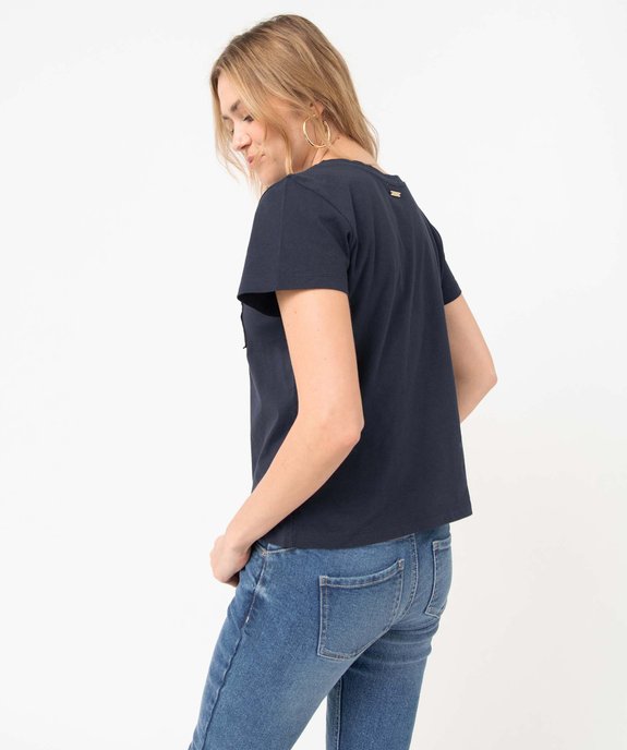 Tee-shirt femme avec drapeau américain - LuluCastagnette vue3 - LULUCASTAGNETTE - GEMO