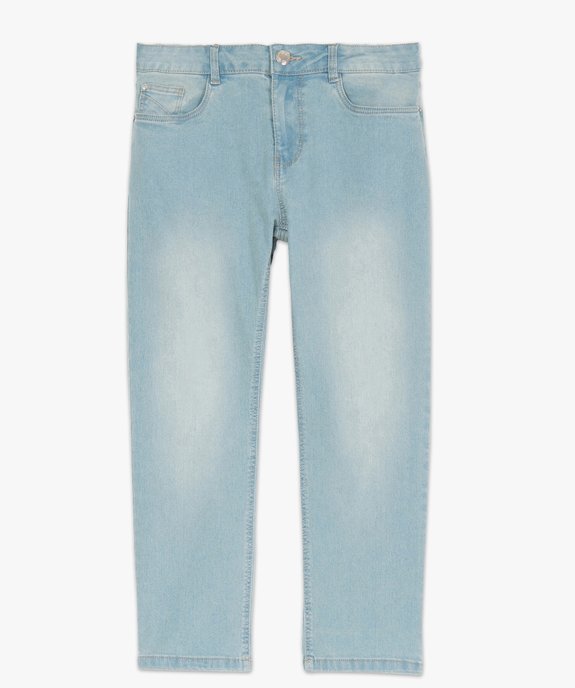 Pantacourt femme en jean délavé 5 poches et taille normale vue4 - GEMO 4G FEMME - GEMO