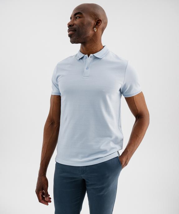 Polo manches courtes avec finitions fantaisie homme vue4 - GEMO (HOMME) - GEMO