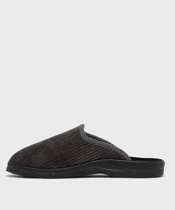 Chaussons mules confort en velours côtelé homme vue3 - G'FLEX - GEMO