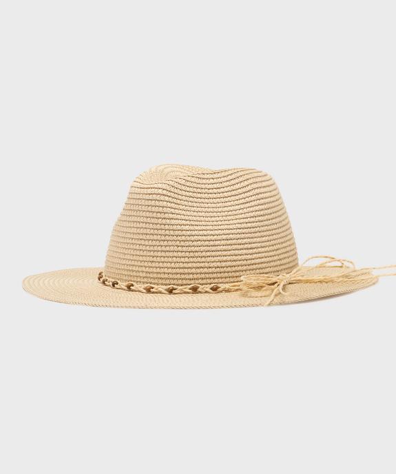 Chapeau panama en paille de papier femme vue1 - GEMO (ACCESS) - GEMO