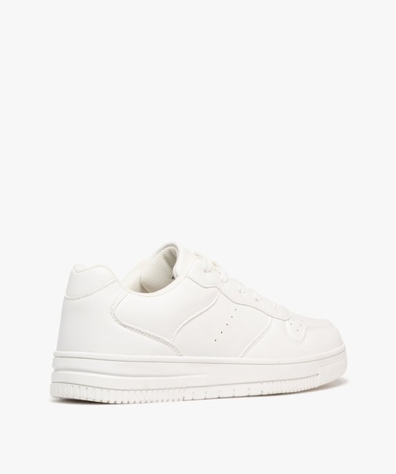Baskets femme unies à lacets style rétro avec dessus perforé vue5 - 5 MILES - GEMO