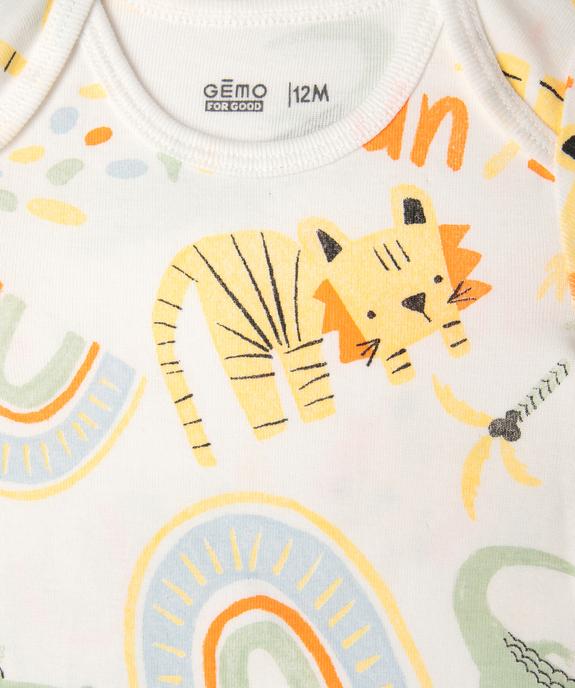 Body manches courtes encolure américaine bébé garçon (lot de 3) vue4 - GEMO 4G BEBE - GEMO