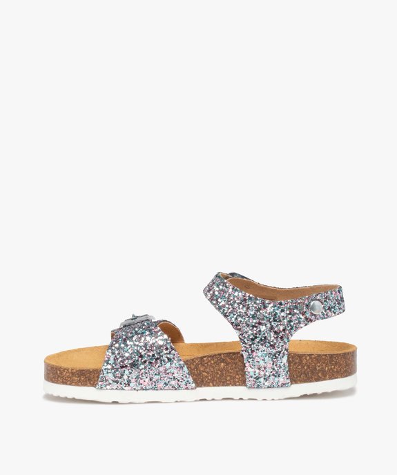 Sandales fille à semelle liège et larges brides à boucle vue3 - GEMO (ENFANT) - GEMO