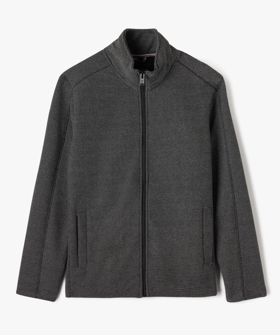 Sweat zippé à col montant intérieur polaire homme vue1 - KENSINGTON - GEMO