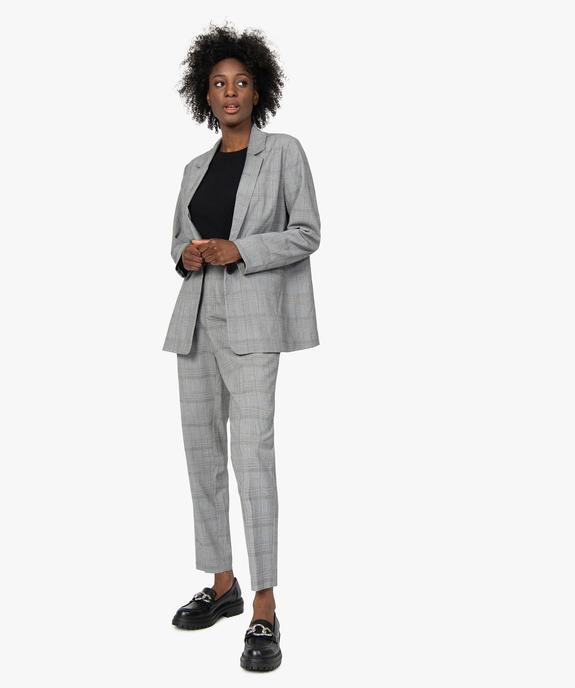 Pantalon femme à motif Prince de Galles taille haute vue5 - GEMO(FEMME PAP) - GEMO