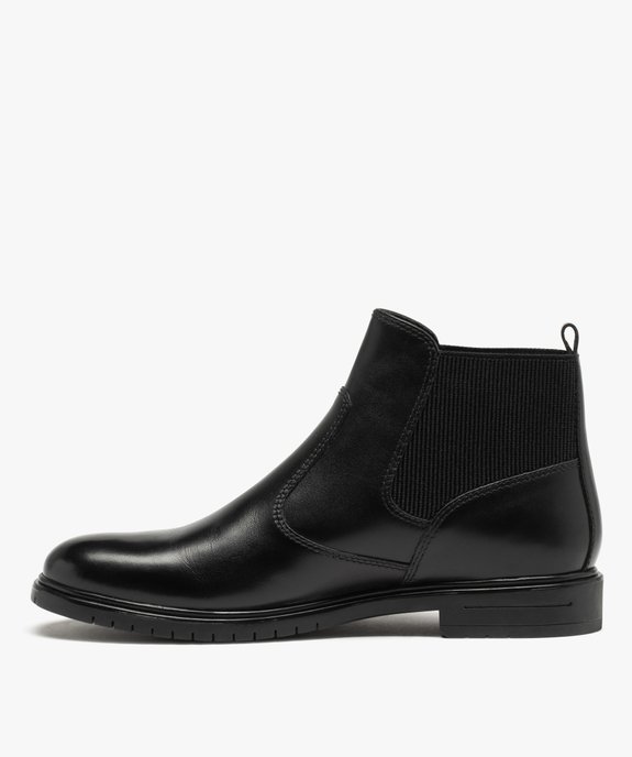 Chelsea boots dessus cuir homme  vue4 - GEMO(URBAIN) - GEMO