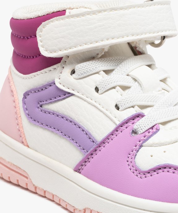 Baskets montantes à scratch et lacets élastiques bébé fille vue6 - CAMPS - GEMO
