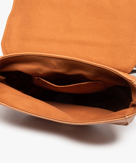 Sac femme à rabat à carreaux et bandoulière ajustable vue3 - GEMO (ACCESS) - GEMO