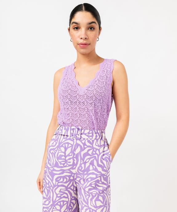 Débardeur sans manches en crochet femme vue2 - GEMO(FEMME PAP) - GEMO