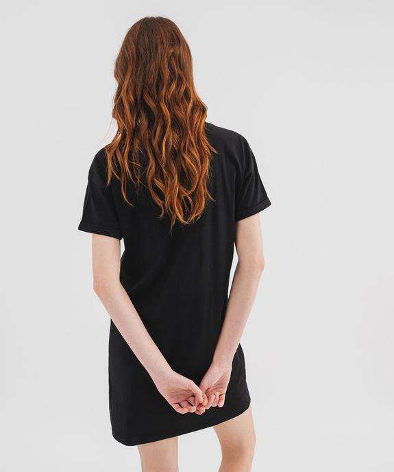 Chemise de nuit en jersey de coton imprimé femme - Stitch vue3 - LILO & STITCH - GEMO