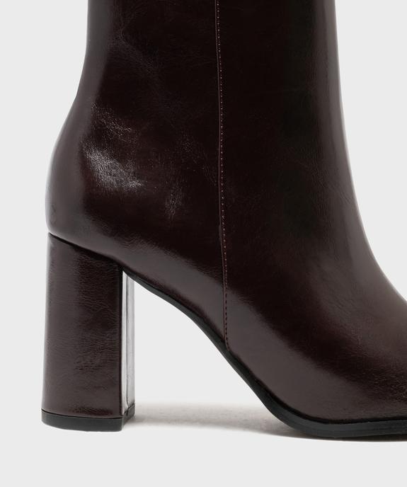 Boots à talon haut et bout pointu unies femme vue6 - FOLLOW ME - GEMO