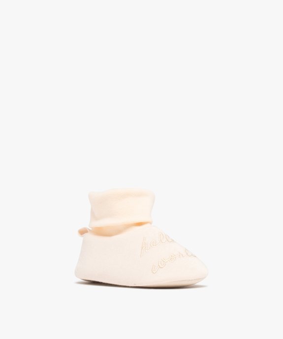 Chaussons de naissance boots moelleux bébé vue2 - LITTLE LOVE GEMO FOR GOOD - GEMO