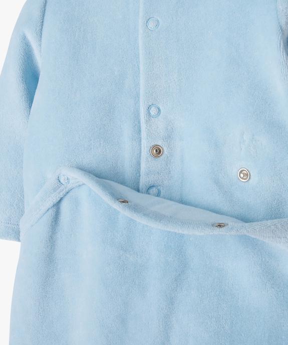 Pyjama en velours à pont-dos pressionné bébé vue2 - GEMO(BB COUCHE) - GEMO