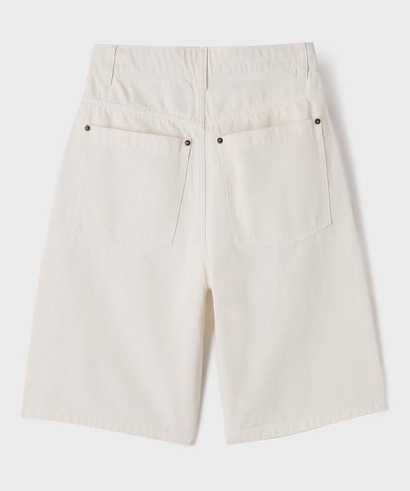 Bermuda en jean coupe skater 100% coton garçon vue3 - GEMO 4G GARCON - GEMO