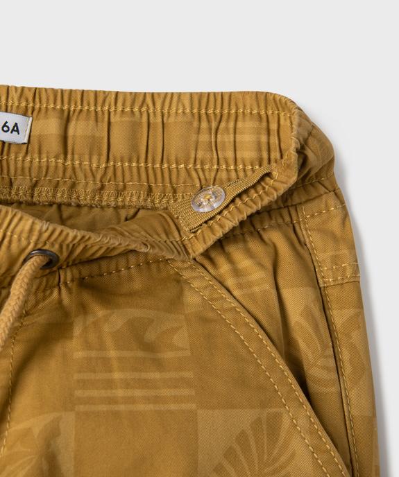 Bermuda en twill de coton imprimé tropical garçon vue2 - GEMO (ENFANT) - GEMO