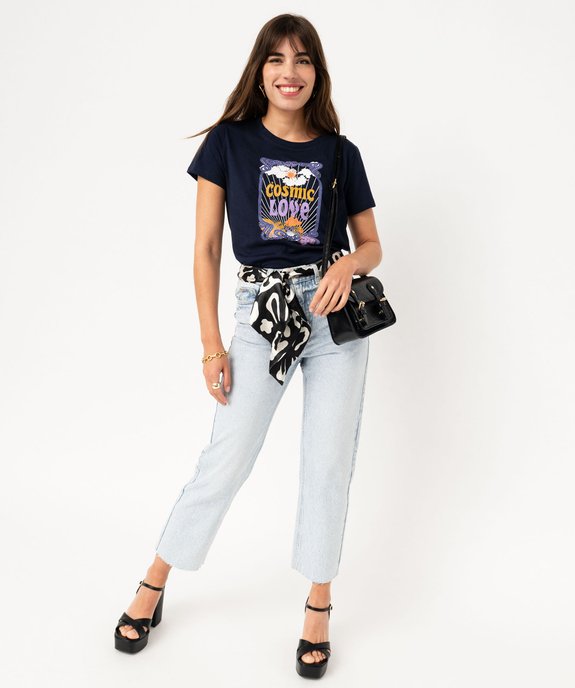 Tee-shirt à manches courtes avec motif bohème femme vue5 - GEMO 4G FEMME - GEMO
