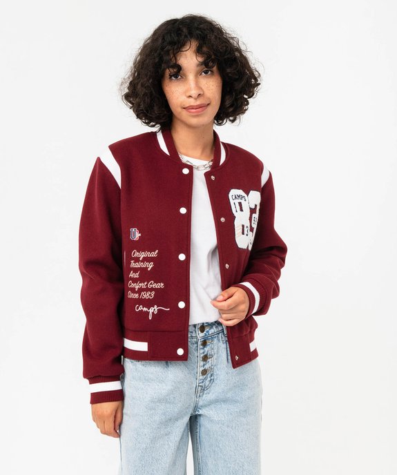 Blouson en feutrine esprit collège femme - Camps United vue2 - CAMPS UNITED - GEMO