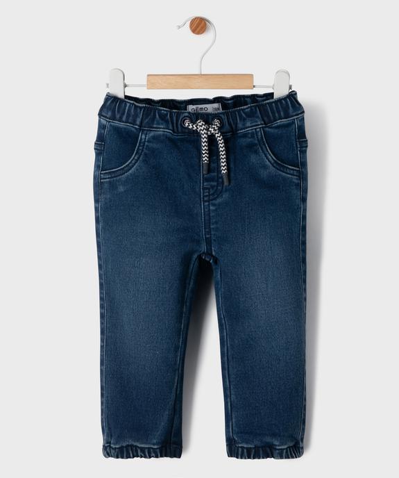 Jean jogger resserré aux chevilles bébé garçon vue1 - GEMO(BEBE DEBT) - GEMO