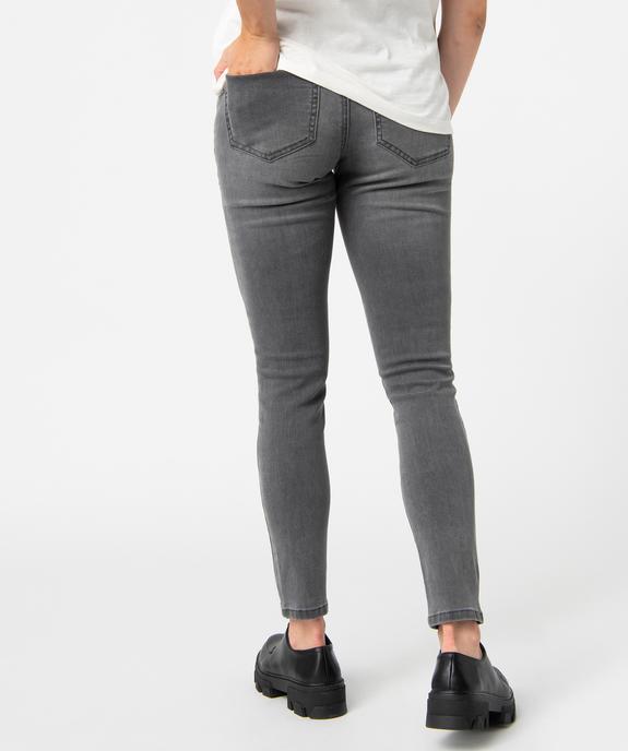 Jean de grossesse slim 4 poches avec bandeau jersey vue3 - GEMO (MATER) - GEMO