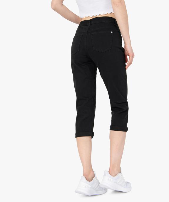 Pantacourt femme en toile 5 poches vue3 - GEMO (JEAN) - GEMO