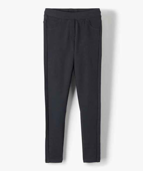 Leggings uni en coton extensible fille vue1 - GEMO (ENFANT) - GEMO