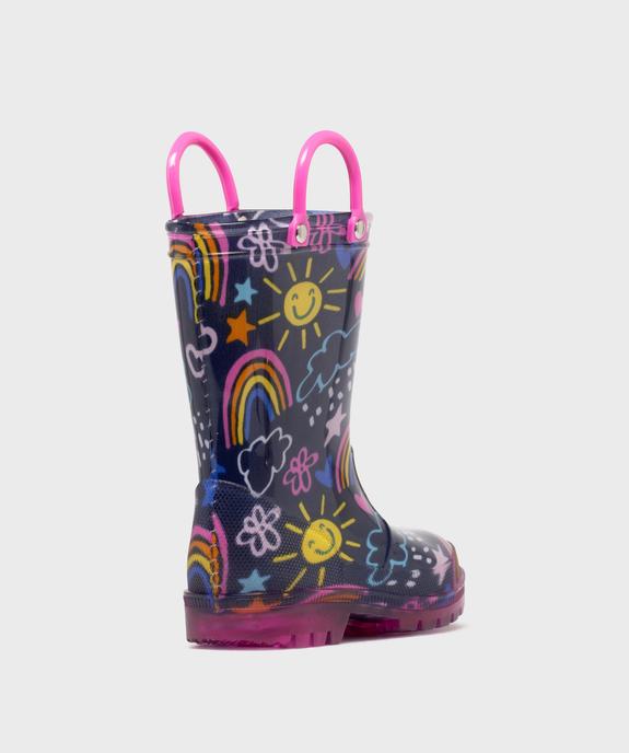 Bottes de pluie à anses et semelle lumineuse fille vue4 - LOVELY WINGS - GEMO