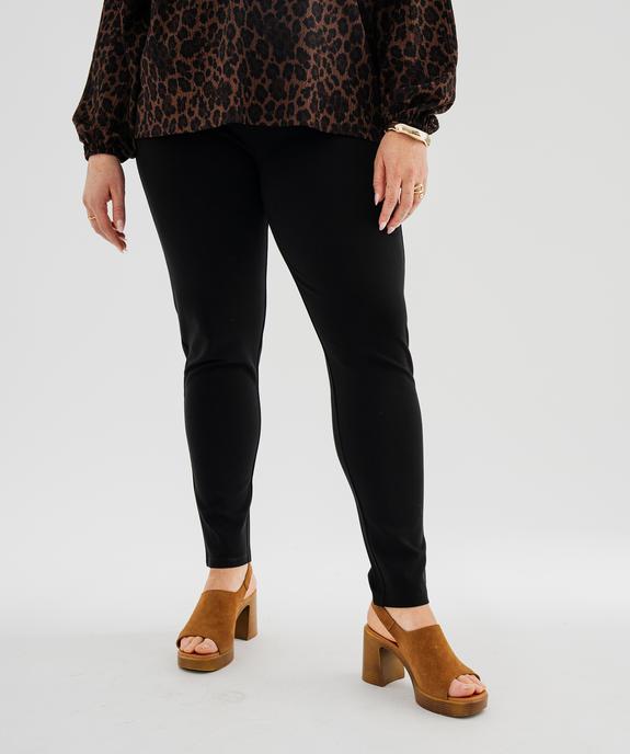 Legging uni avec large ceinture élastique femme grande taille vue1 - GEMO (G TAILLE) - GEMO