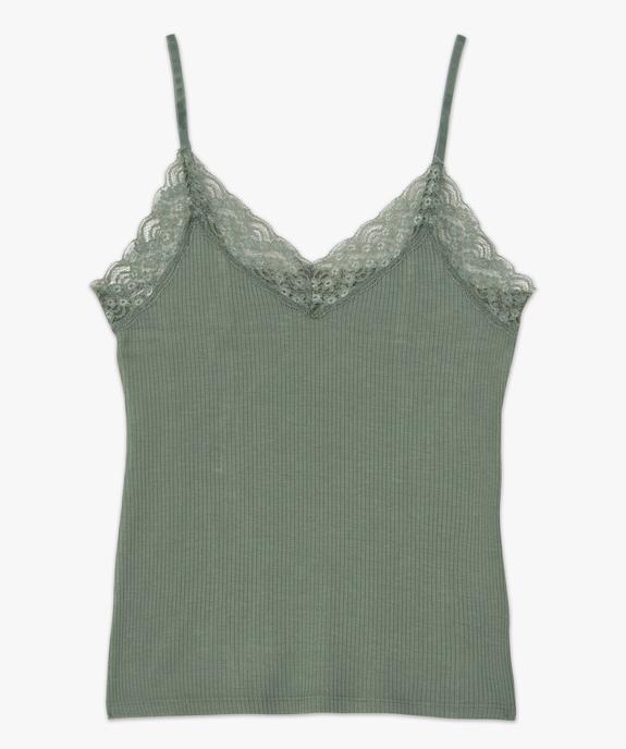Caraco femme à fines bretelles et décolleté dentelle vue4 - GEMO(HOMWR FEM) - GEMO