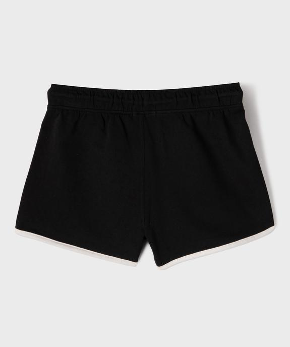 Short en maille French Terry avec taille ajustable fille vue3 - GEMO 4G FILLE - GEMO