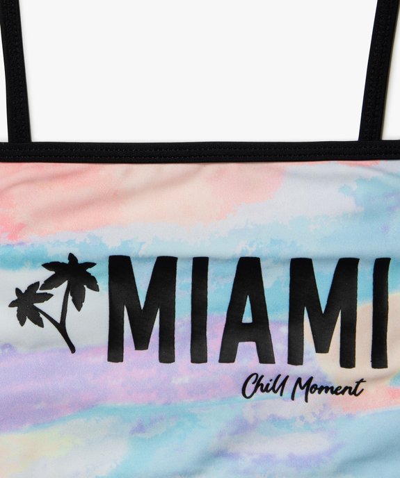 Brassière de bain fille avec inscription Miami vue2 - GEMO (JUNIOR) - GEMO