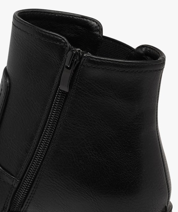 Boots femme confort style Chelsea à zip et à semelle épaisse vue12 - G'FLEX - GEMO