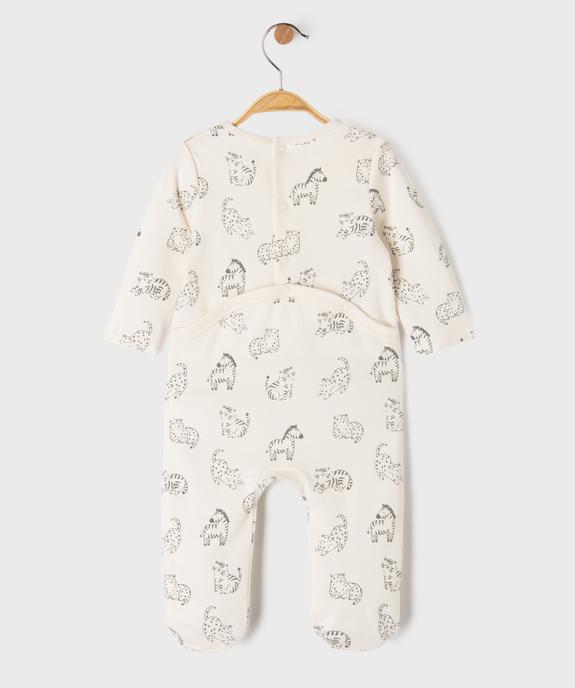 Pyjama en coton à motifs animaux bébé vue3 - GEMO 4G BEBE - GEMO