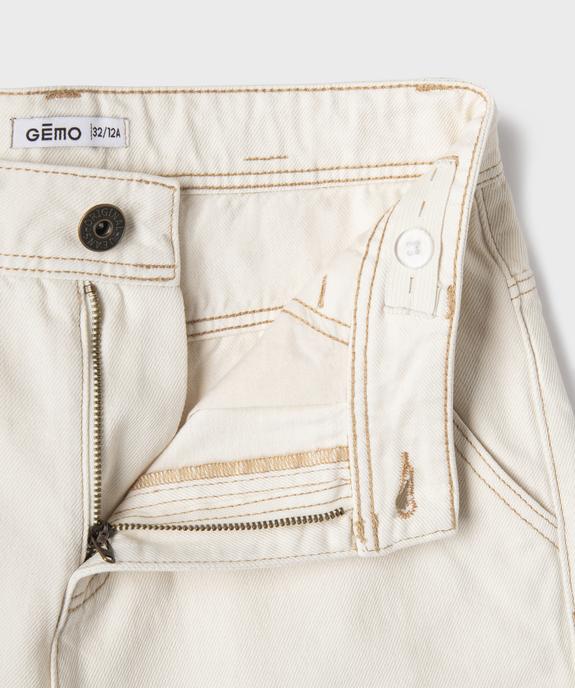 Bermuda en jean regular au coloris unique garçon vue2 - GEMO (JUNIOR) - GEMO