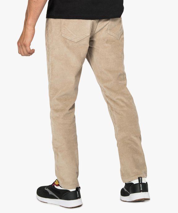 Pantalon homme droit en velours côtelé vue3 - GEMO (HOMME) - GEMO