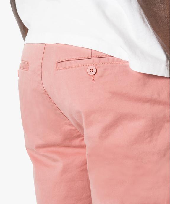 Bermuda homme en toile extensible 5 poches coupe chino vue2 - GEMO (HOMME) - GEMO
