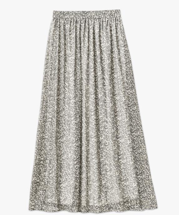 Jupe longue en voile fleuri femme vue4 - GEMO(FEMME PAP) - GEMO