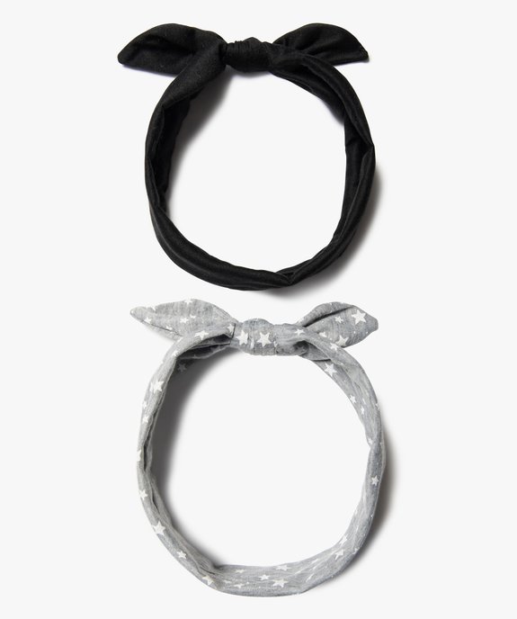 Bandeaux pour cheveux fille assortis avec nœud (lot de 2) vue1 - GEMO - GEMO