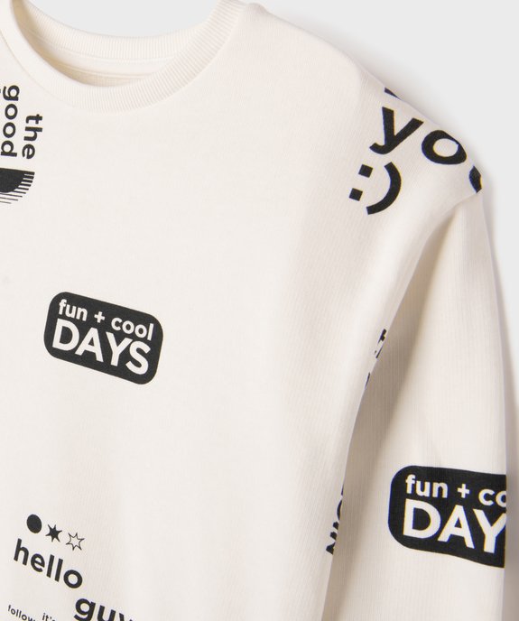 Sweat oversize avec motifs et inscriptions garçon vue2 - GEMO (ENFANT) - GEMO