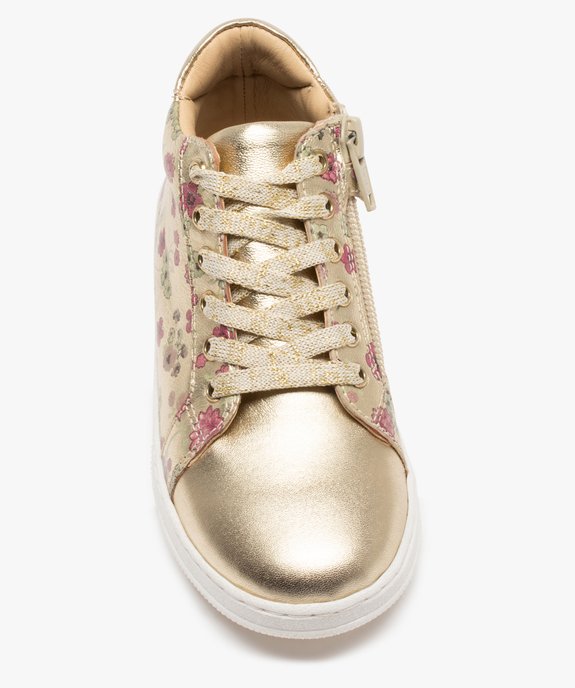 Baskets fille zippées dessus cuir métallisé – NA! vue5 - NA! - GEMO