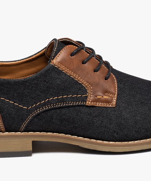 Derbies homme bicolores en denim  vue6 - GEMO(URBAIN) - GEMO