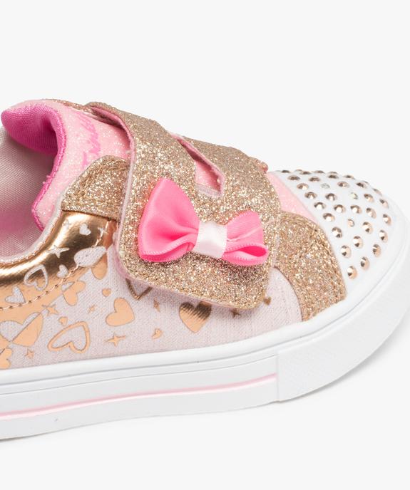 Baskets fille pailletées à scratch avec clous lumineux – Skechers Twinkle vue6 - SKECHERS - GEMO