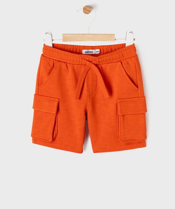 Short cargo en maille avec ceinture ajustable bébé garçon vue1 - GEMO(BEBE DEBT) - GEMO