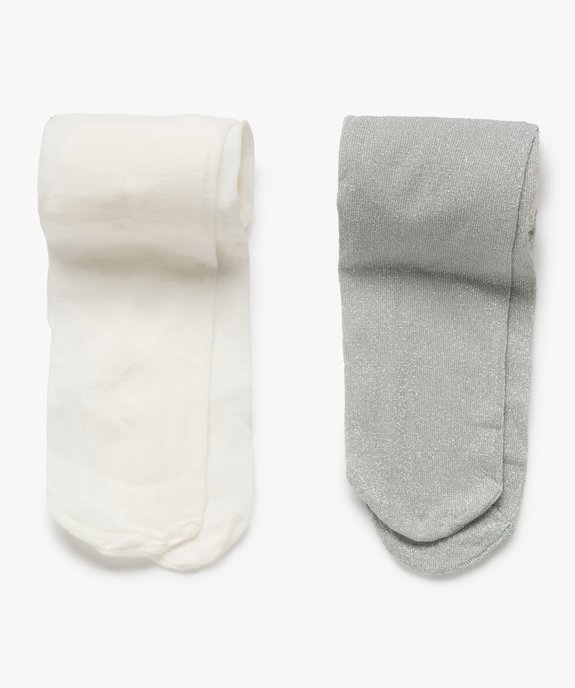 Collant bébé fille semi opaque modèles assortis (lot de 2) vue1 - GEMO(BEBE DEBT) - GEMO