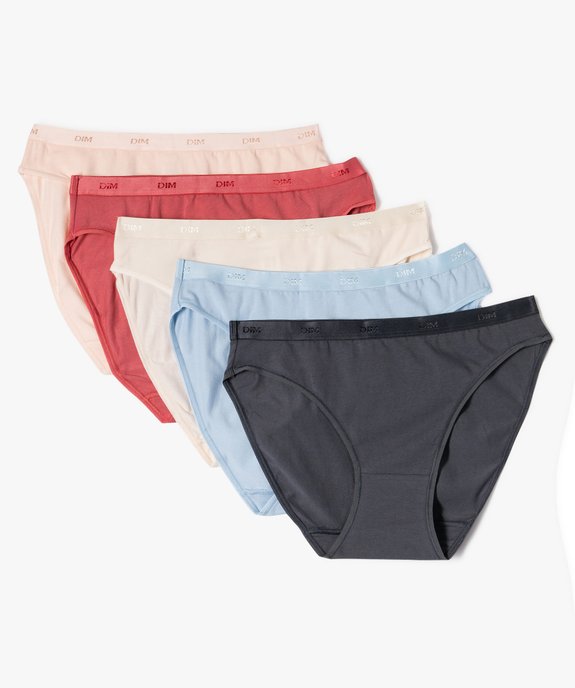 Culottes en coton stretch confort femme (lot de 5) - Les Pockets Dim vue1 - DIM - GEMO